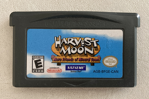 Harvest Moon GBA cartridge