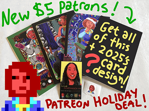 Patreon patron holiday card promo