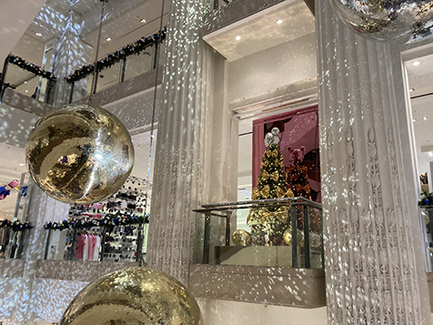 Holiday decorations at Selfridges