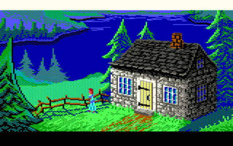 Wasson Bluff work in progress image of an old house overlooking a lake