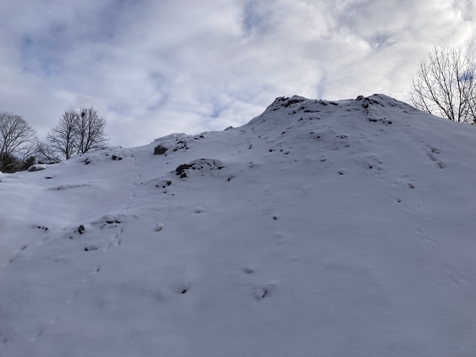 Photo of a mountain of snow, taken by me