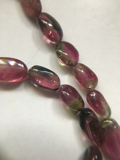 watermelon tourmaline beads