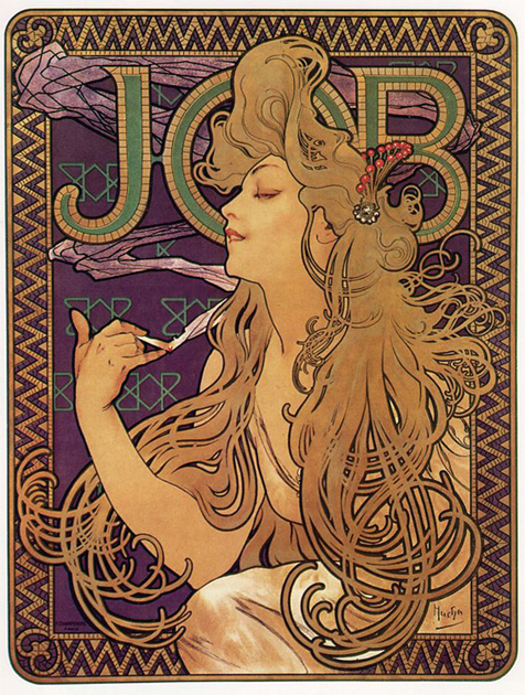 Alphone Mucha poster: "Job"