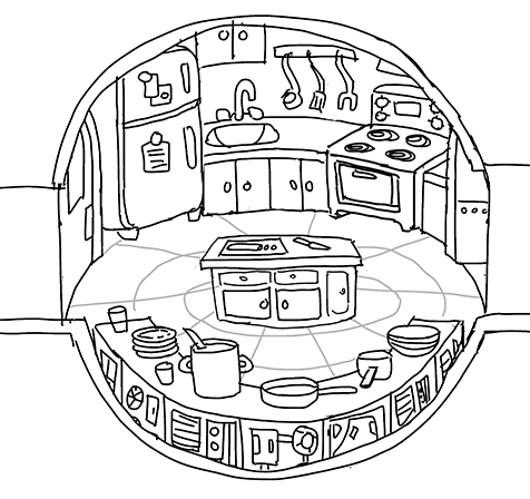 Strange Dungeon kitchen concept
