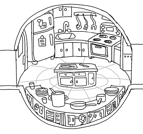 Strange Dungeon kitchen concept