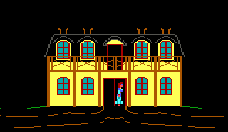 Hotel exterior work in progress artwork