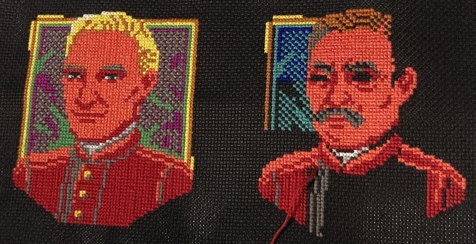 Cross-stitch of The Crimson Diamond characters