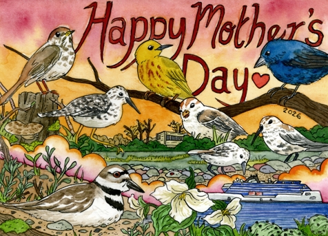 Mother's Day watercolour painted card
