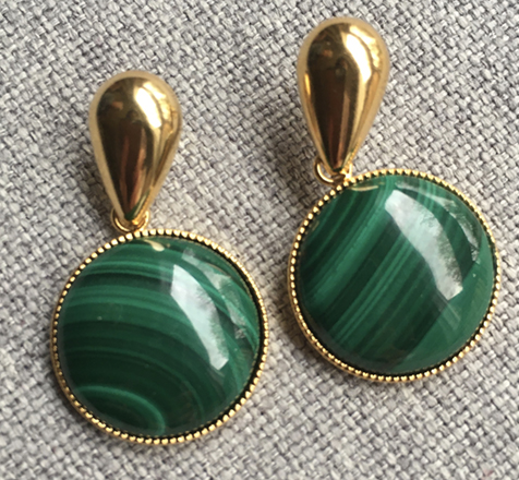 malachite earrings