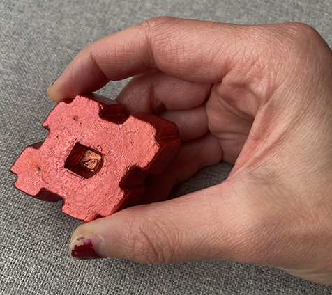 Sumitomo copper piece, held in my hand for scale