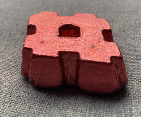 Upper view of Sumitomo copper piece