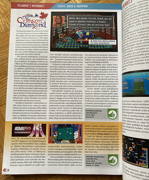 Skrolli magazine The Crimson Diamond review