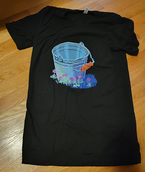 photo of Bucket T-shirt in the wild
