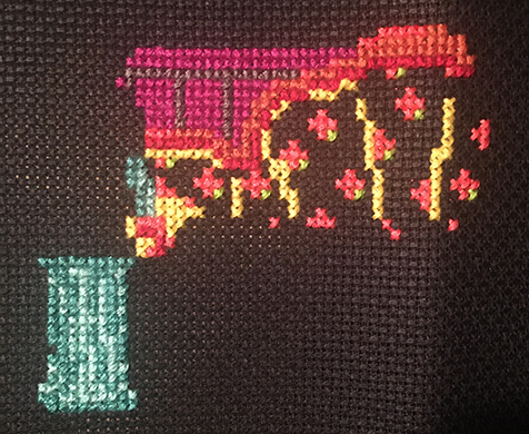 Parlour cross-stitch