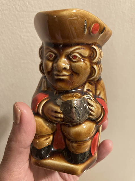 Small Toby creamer that I antiqued