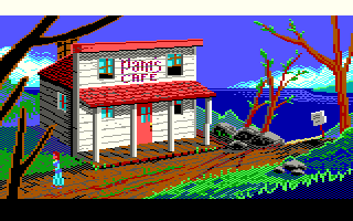 Wasson' Bluff game backgroud, exterior of house